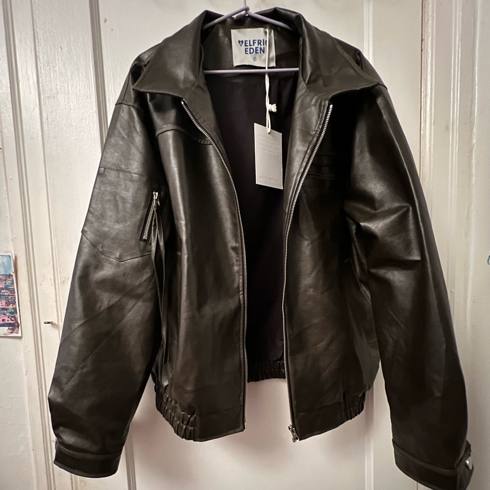 Aelfric Eden Oversized Unisex Chic Leather Jacket